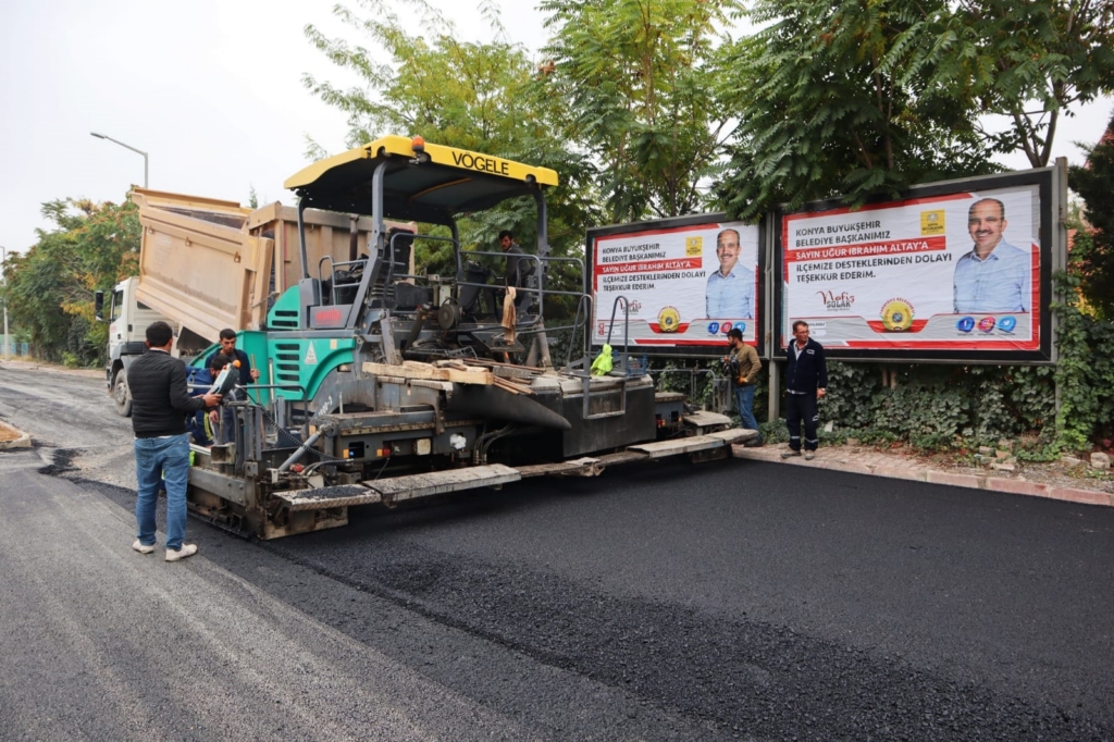Sarayönü Belediyesi asfalt çalışması